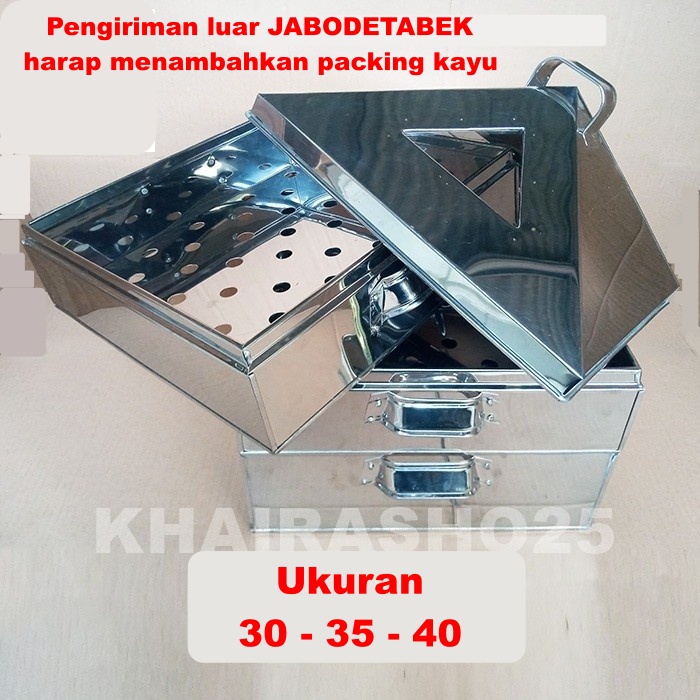 Klakat Steamer kukusan 3 susun ukuran 30X30 35x35 40x40 cm