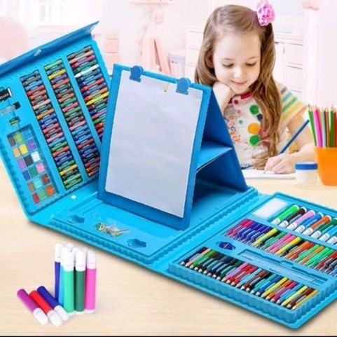 

Set Alat Gambar Anak Pensil Warna Crayon 208 pcs SPT4179