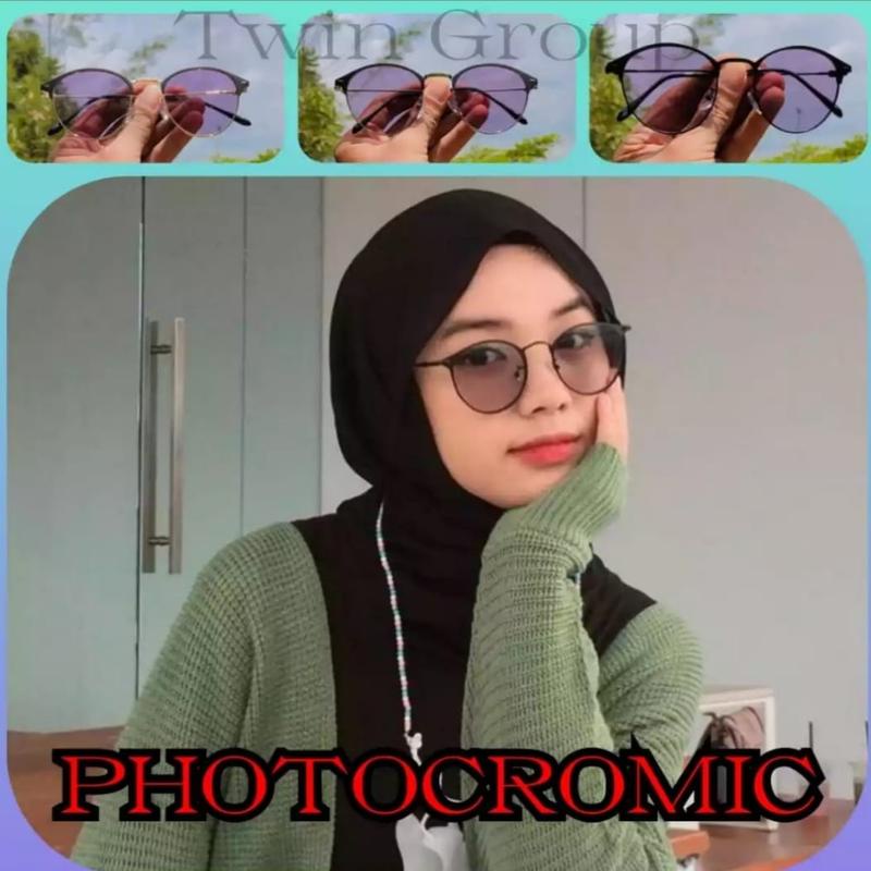 kacamata 1920photocromic frame optik titanium wanita pria