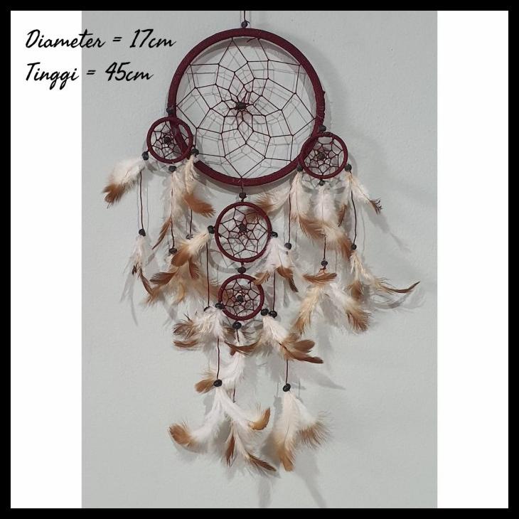 

Dream Cathcer Hiasan Dinding Home Decor Gantungan Bulu