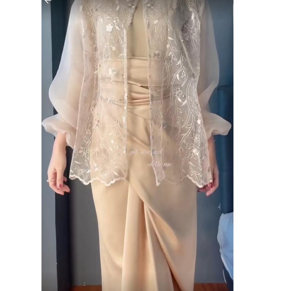 [KODE 232] OLENA ONE SET OUTER ORGANZA MEWAH DAN ROK LILIT/ 1 Set Rok Lilit Outer Organza Premium Ou