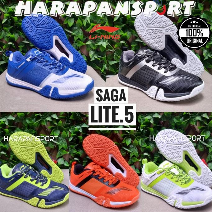 SEPATU BADMINTON LINING SAGA LITE 5 SAGALITE V ORIGINAL 100%