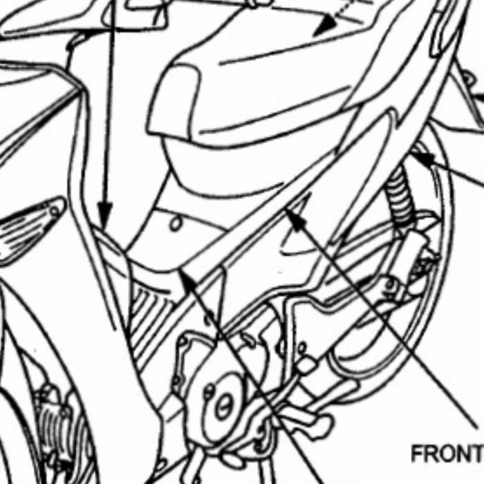 Cover center dek tengah honda supra X125 lama batman