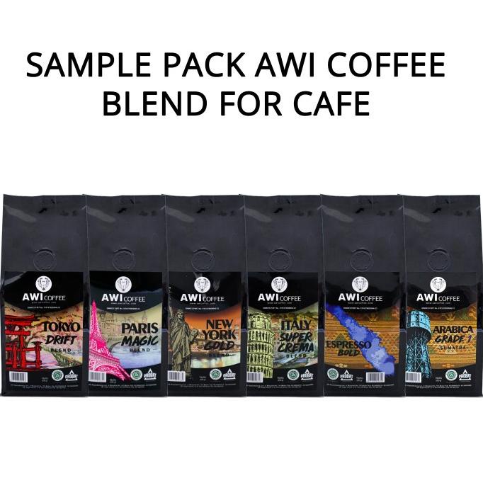 

Sample Pack Awi Coffee Blend For Cafe 6X200Gr Biji/Bubuk