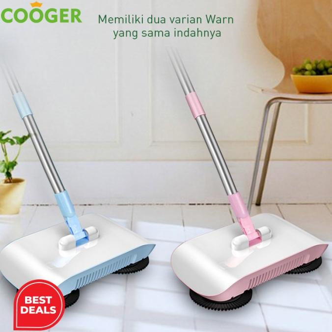 COOGER Sapu Pembersih Lantai Otomatis Dapat Berputar 180 Derajat
