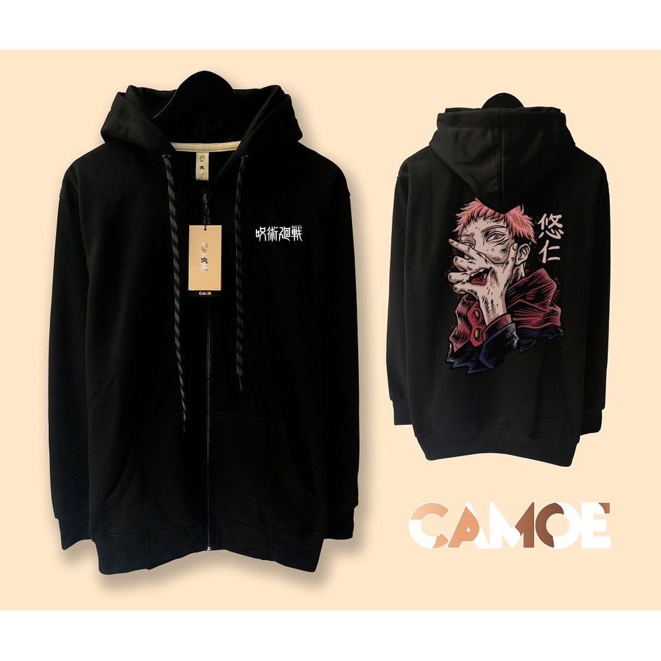 Jaket Hoodie Zipper Anime Jujutsu Kaisen Sukuna Mouth