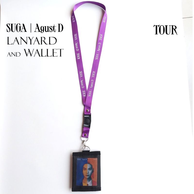 SUGA AGUST D WORLD TOUR DOMPET KARTU TALI LANYARD