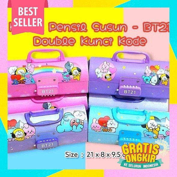 

Tempat Kotak Pensil Tas Perlengkapan Sekolah Korea Dengan Gagang Atas Dan Bonus Stiker Sticker Lucu Viral Bestseller Cute Aesthetic Estetik Wanita Perempuan Anak Kotak Pensil Karton Tebal Kode Unicorn Bt5 Ada Double Kode Kunci Luar Dalam