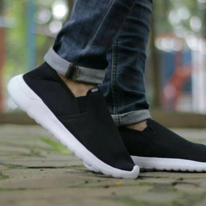 Terlaris Sepatu Pria Slip On Ukuran Jumbo Adidas Cloudfoam Big Size 46 47 48 Original