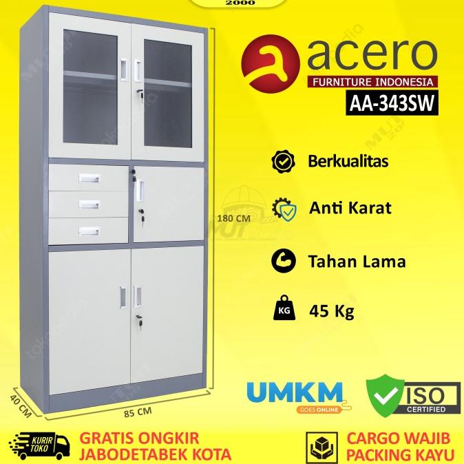 

Trend Acero Aa-343Sw Lemari Arsip Besi Full Plat Kombinasi 3 Laci 1 Brankas Berkualitas