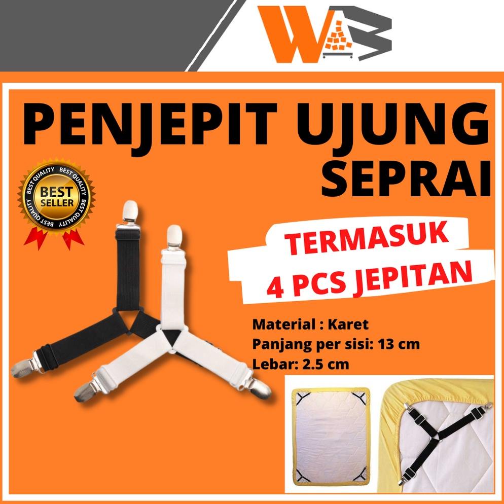 Pengait Sprai Penjepit Sprei Kasur Anti Geser Pengait Jepitan Sprei Springbed 4Pcs E03
