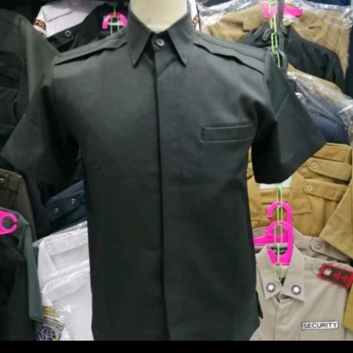 Terlaris Baju Safari Hitam Lengan Pendek/Seragam Safari Paspampres