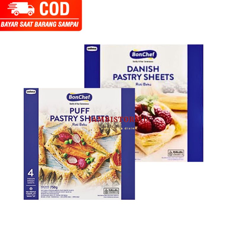 

(JAMBISTOREID) PILIH PENGIRIMAN INSTAN Roti Beku Puff Pastry Bonchef 750gram Danish Puff Pastry Adonan Croissant Pie Bon Chef Jambi