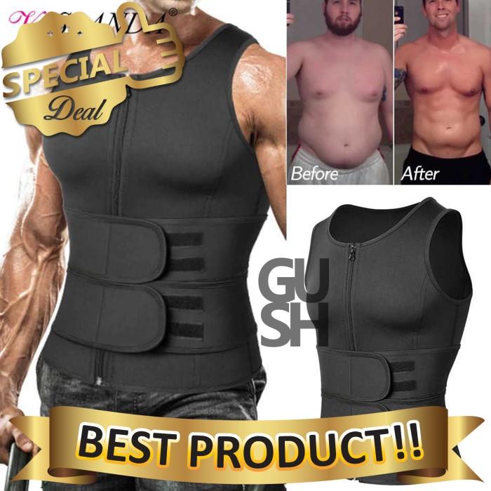 Terlaris Korset Pelangsing Pria - Rompi Sauna Korset Baju Gym Fitnes Pria