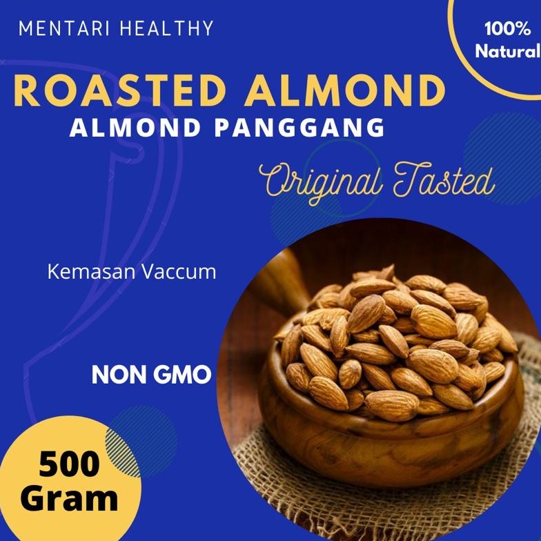 

Roasted Almond Whole 500gr / Kacang Almond Panggang Utuh 500gr Non COD