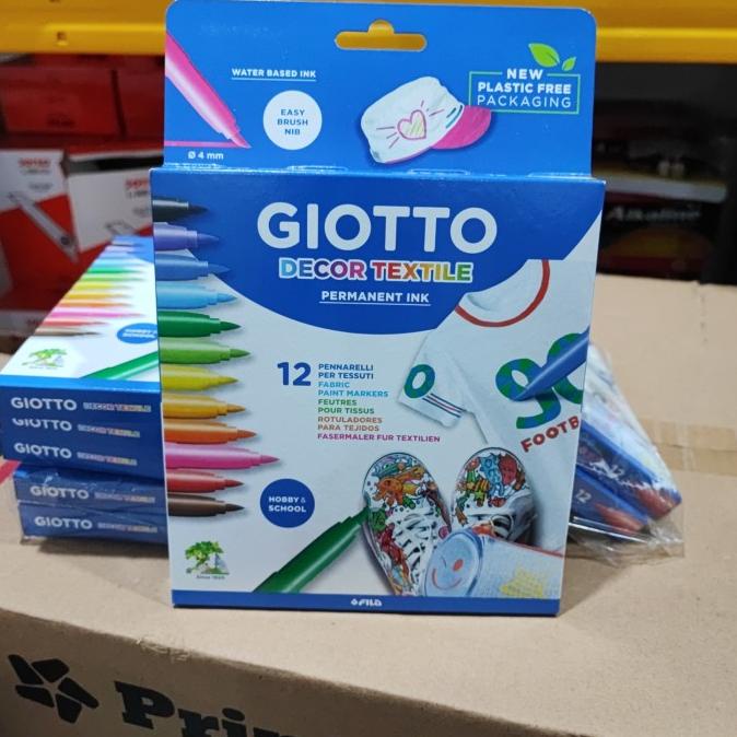 

Spidol permanen khusus kain GIOTTO 12 warna / Decor textile spidol