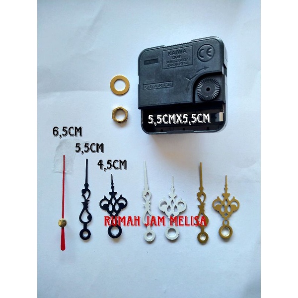 mesin jam dinding berdetak jarum ukir kecil 823