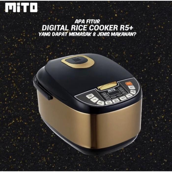 Terlaris (Garansi Resmi) Ricecooker Mito 8 In 1 R5 Plus R5+ Rice Cooker Digital