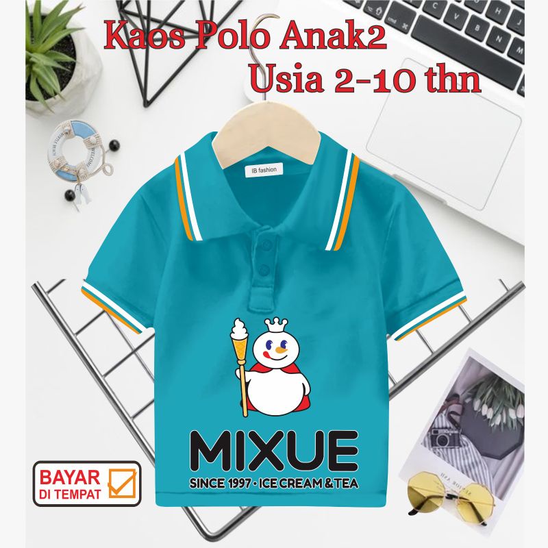 ((IB))KAOS ANAK2 KERAH POLO/MIXUE DIGITAL SABLON