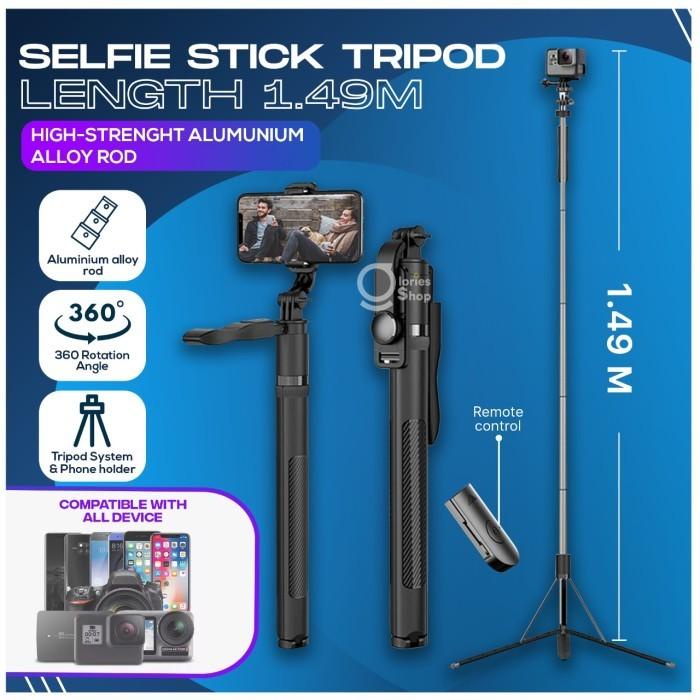 Terlaris Tongsis Selfie Stick Bluetooth Tripod 3 In 1 Tongsis Bluetooth