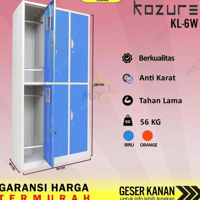 

Big Sale Loker Locker Lemari Kabinet Besi 6 Pintu Kozure Kl-6W Terbaik