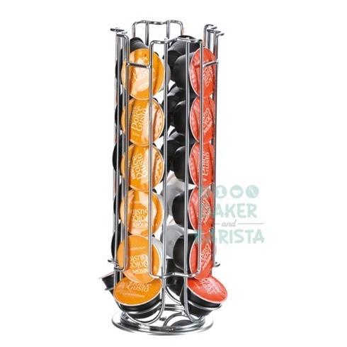 

Dolce Gusto Capsule Rack Holder Stainless Rotate Isi 24 Capsule Kapsul