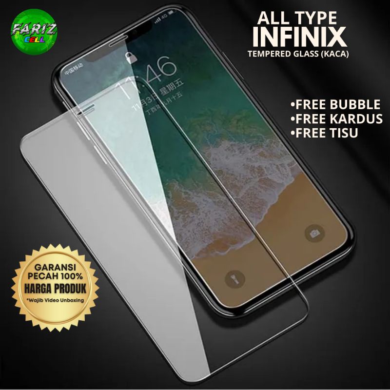 Tempered Glass Screen Protector Clear Anti Gores Pelindung Layar Handphone Tempered Glass Bening Infinix Hot 8lite Hot8 Note7 Note8 Note10 Note 10pro Note 7lite Hot 9 Lite Hot 9 Hot 9pro