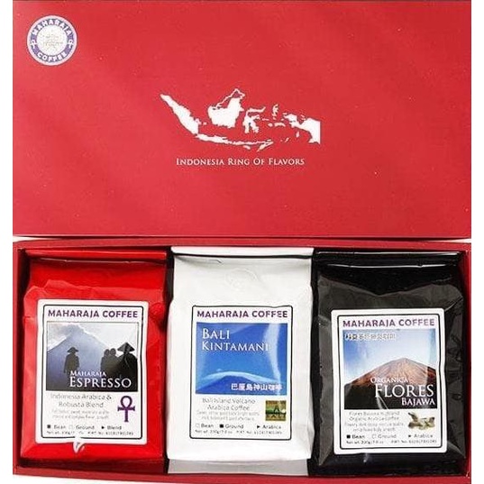 

Kopi Gayo Flores Toraja Best Of Indonesia 200Gx3 Gift Box