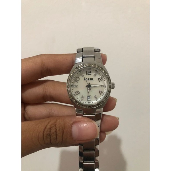 Jam Tangan besi wanita jam besi silver Original like new no minus