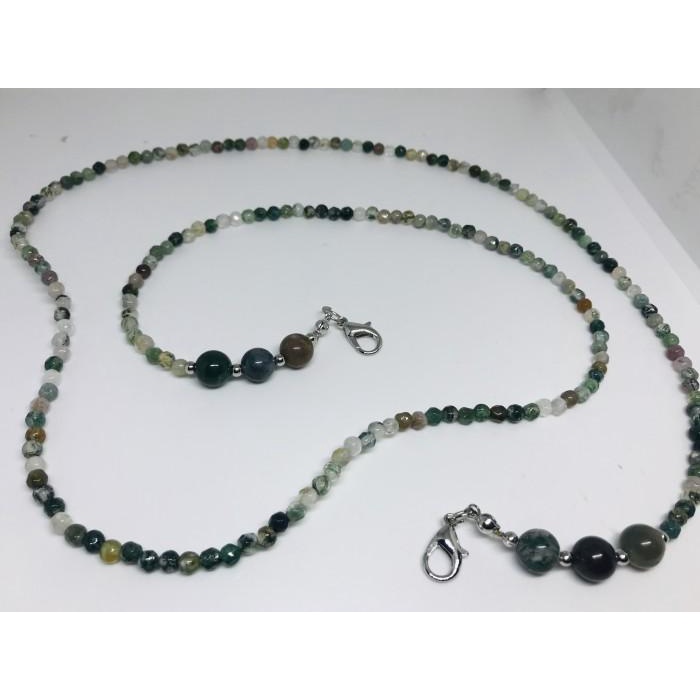 

Kalung Tali Strap Lanyard Gantungan Masker Batu Indian Agate