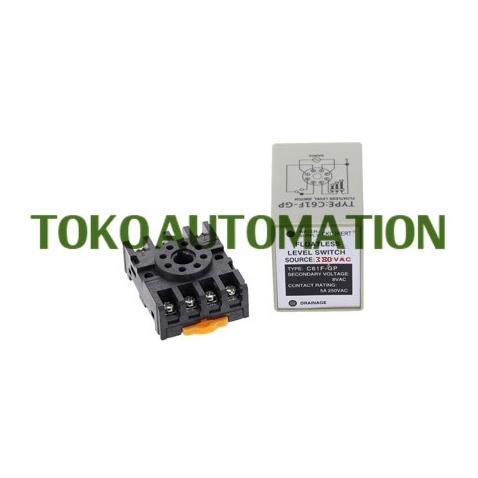 BERGARANSI - C61F-GP C61F GP AC 380V FLOATLESS LEVEL RELAY DANGAN SOCKET SD23
