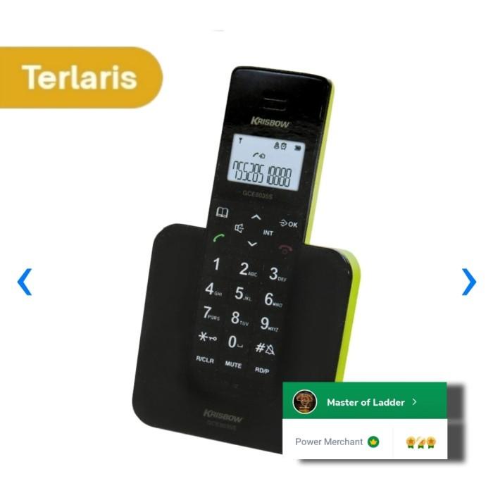 Terlaris Pesawat Telepon Wireless Tanpa Kabel Krisbow Telpon Rumah Kantor