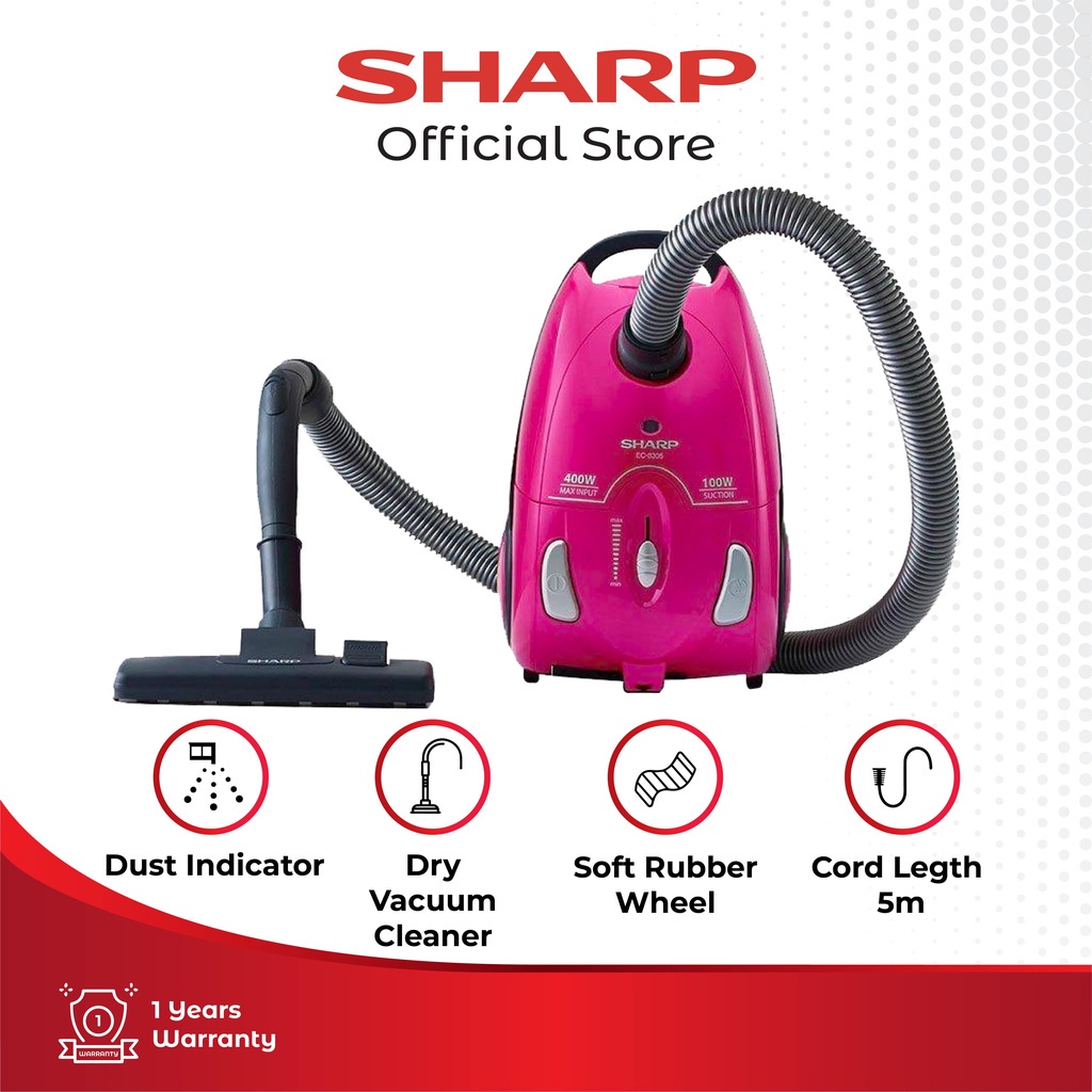 Sharp EC-8305-P Vacuum Cleaner - Pink SHARP INDONESIA OFFICIAL STORE