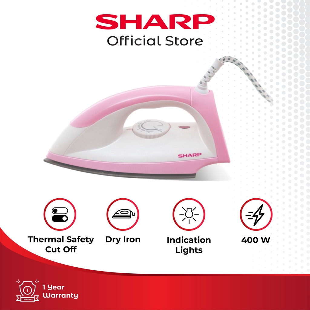 Sharp Setrika Listrik EI-N05-P SHARP INDONESIA OFFICIAL SHOP