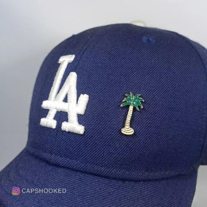 Enamel pin pelengkap topi MLB LA Dodgers pohon Topi Baseball New Era