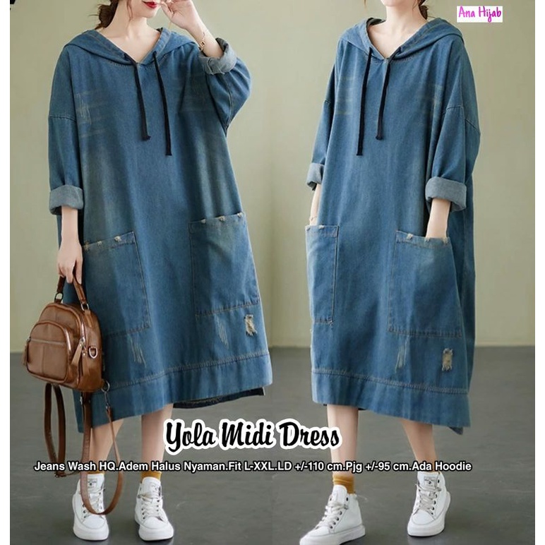 YOLA MIDI DRESS ORI BY ANA HIJAB
