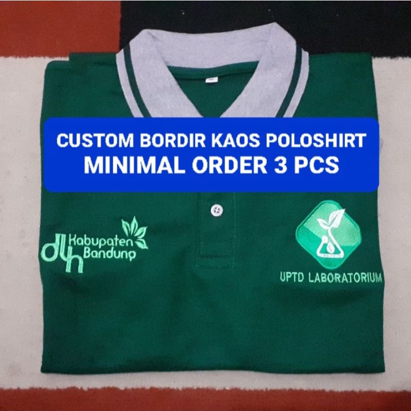 kaos polo/kaos kerah/poloshirt custom bordir satuan
