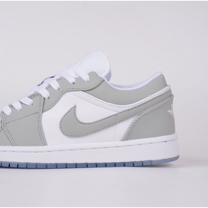 Sepatu Nike Jordan 1 Low White Wolf Grey