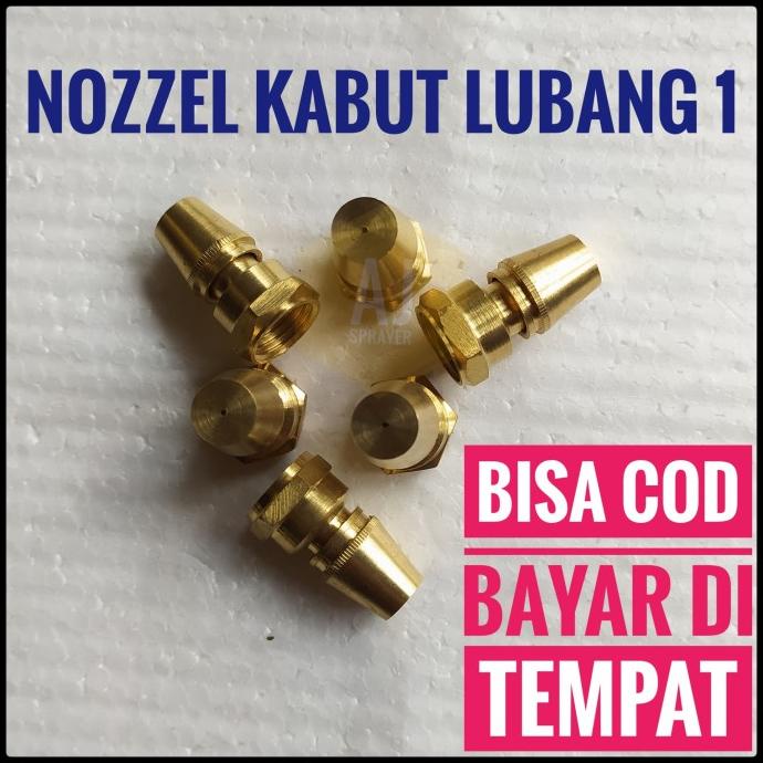 Nozzel Nozzle Spuyer Sprayer Kabut Lubang 1 Lurus Full Kuningan bestseller