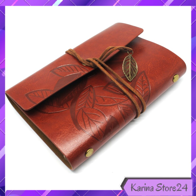 

BUKU CATATAN BINDER KULIT RETRO LEAF KERTAS B7 - BSD666