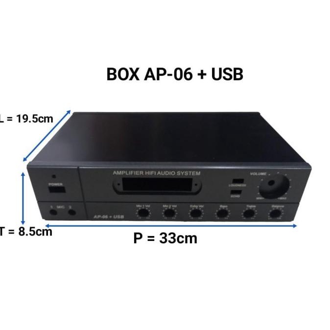:=:=:=:=] BOX POWER AMPLIFIER AP 06 + USB box ap06 + usb