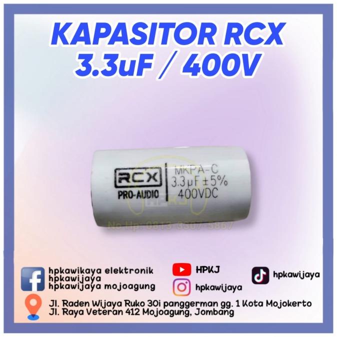 Ready oke] KAPASITOR RCX 3.3 uf 400 v kapasitor capasitor rcx 3,3uf 3.3uf 400v