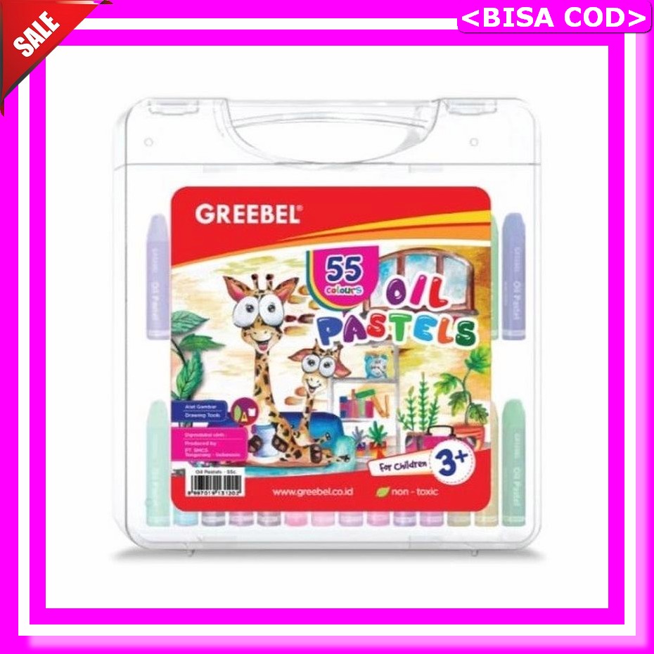 

Crayon Art Set 208 Pcs / Crayon Mewarnai Melukis Untuk Anak Krayon Greebel Kids Oil Pastel Crayon 55 Color/ Warna