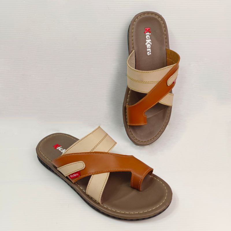 Sandal Jepit Pria Bahan Kulit Lembut 39-43 (Gerald)