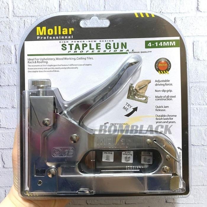 

Best Seller Staples Tembak Mollar 3 In 1 Stapler Gun Steples Jok Motor Gun Tacker