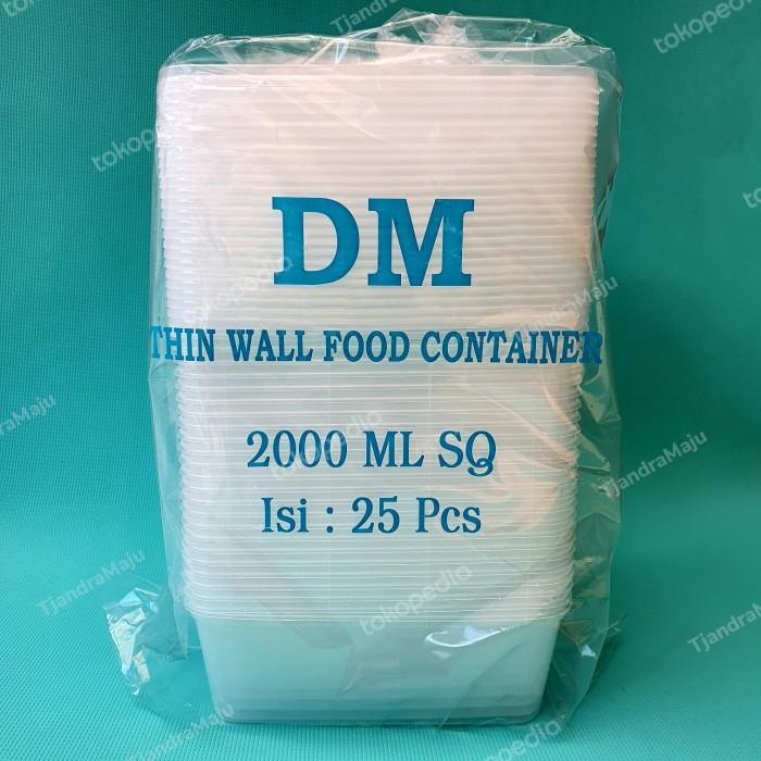 Terlaris Termurah Kotak Makanan/Thinwall Square Dm 2000Ml/2000 Ml