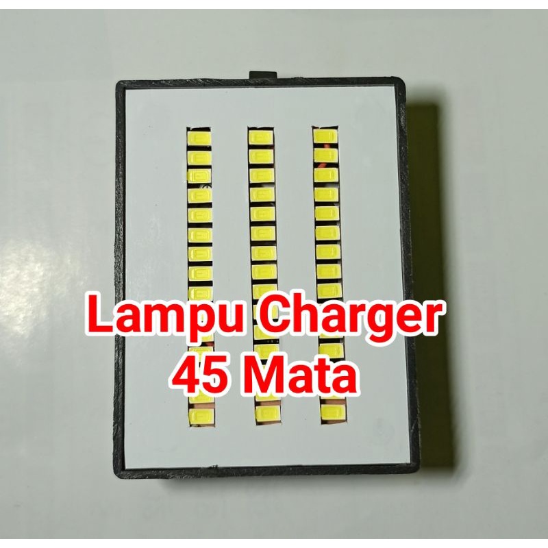 Lampu Charger 45 LED SMD 5730 emergency Putih Terang