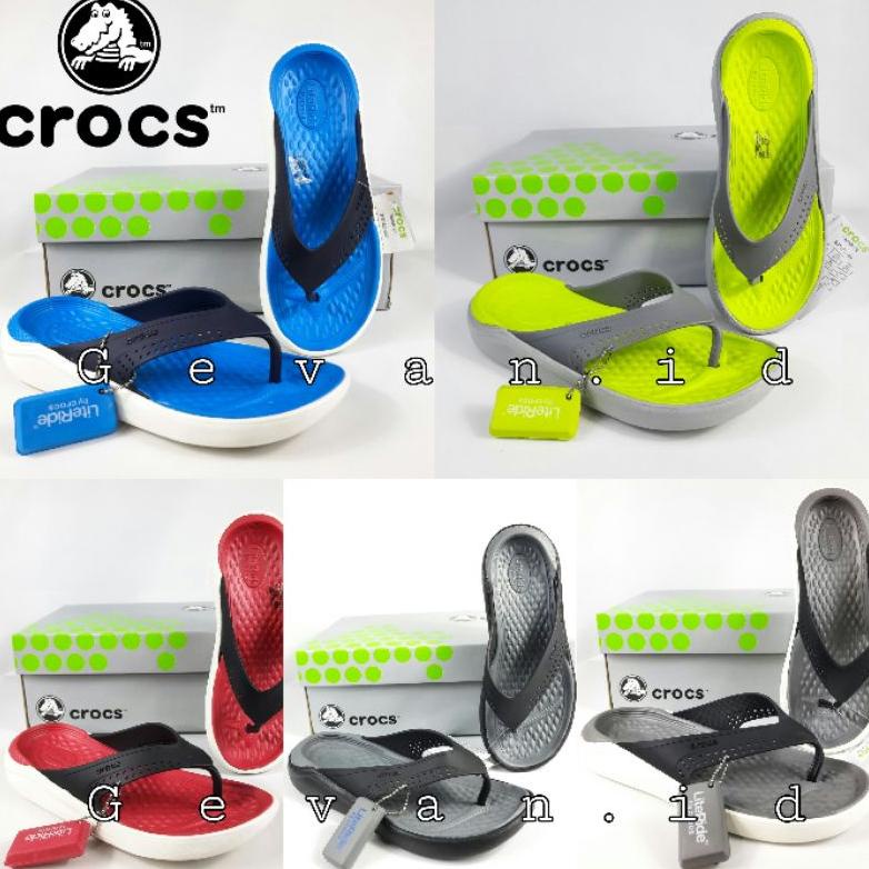 Promo Sandal Crocs / Crocs Literide Flip / Sandal Crocs Pria / Crocs Wanita / Original Crocs