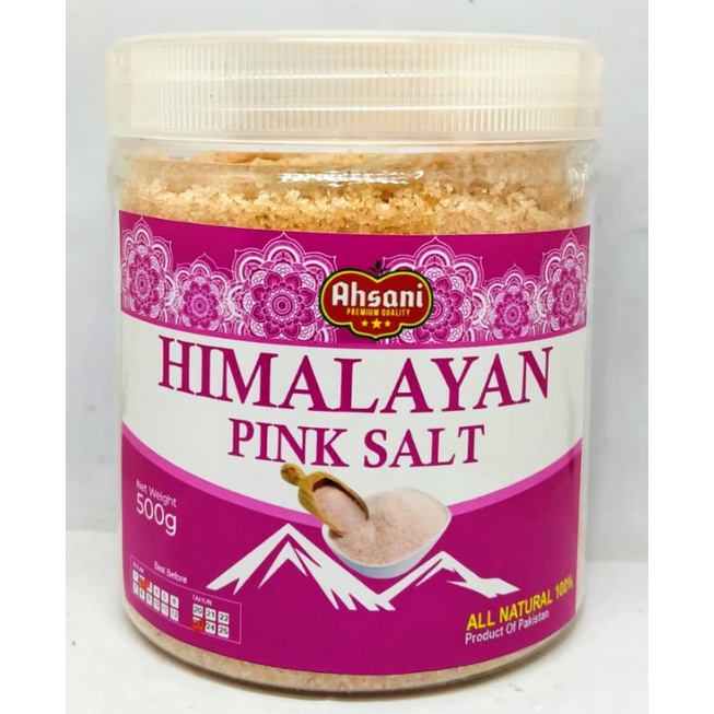 

Garam Himalaya PINK SALAT Ahsani Isi 500Gr/Tanpa Campuran