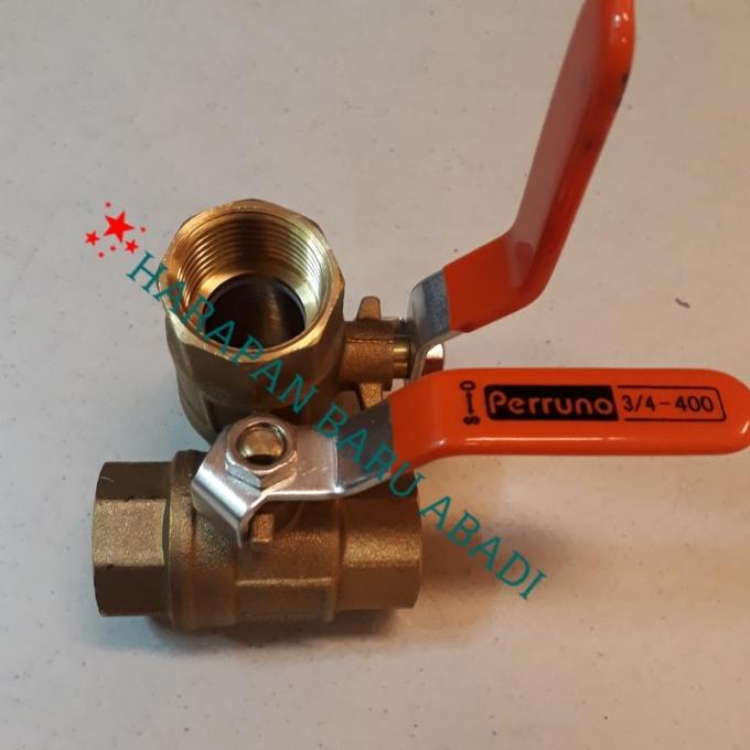 Ball Valve Perruno Kuningan 2" Inch / Stop Kran Kuningan